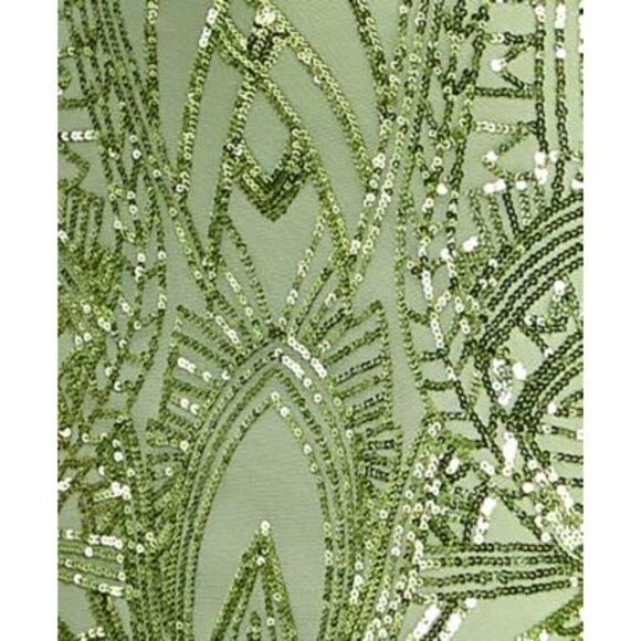 MORGAN & CO Womens Green Lined Sleeveless Formal Gown Dress Juniors 3 - Picture 4 of 4